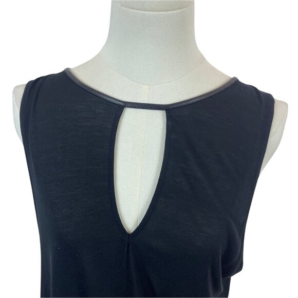 BB Dakota Womens Black Sleeveless Top With Fringe Back and Keyhole Chest Size M - Picture 4 of 8